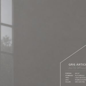 MELAMINA RH ALTO BRILLO GRIS ARTICO