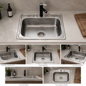 Cubeta De Empotrar 62X48 Aacero Inoxidable