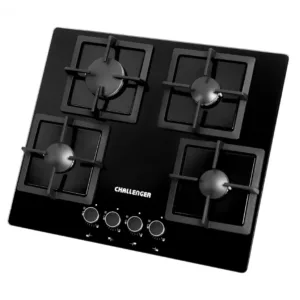 Estufa Empotrable Gas Natural 60x52 cm 4 Puestos Vidrio Squad Challenger