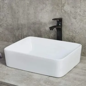 Lavamanos Cerámica Sobreponer Rectangular Blanco 40*30*14