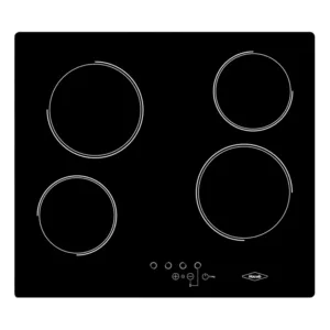 Estufa Empotrable Vitrocerámica 60 cm 4 Puestos 220 V Negro Haceb
